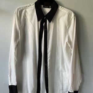Black and white button down shirt